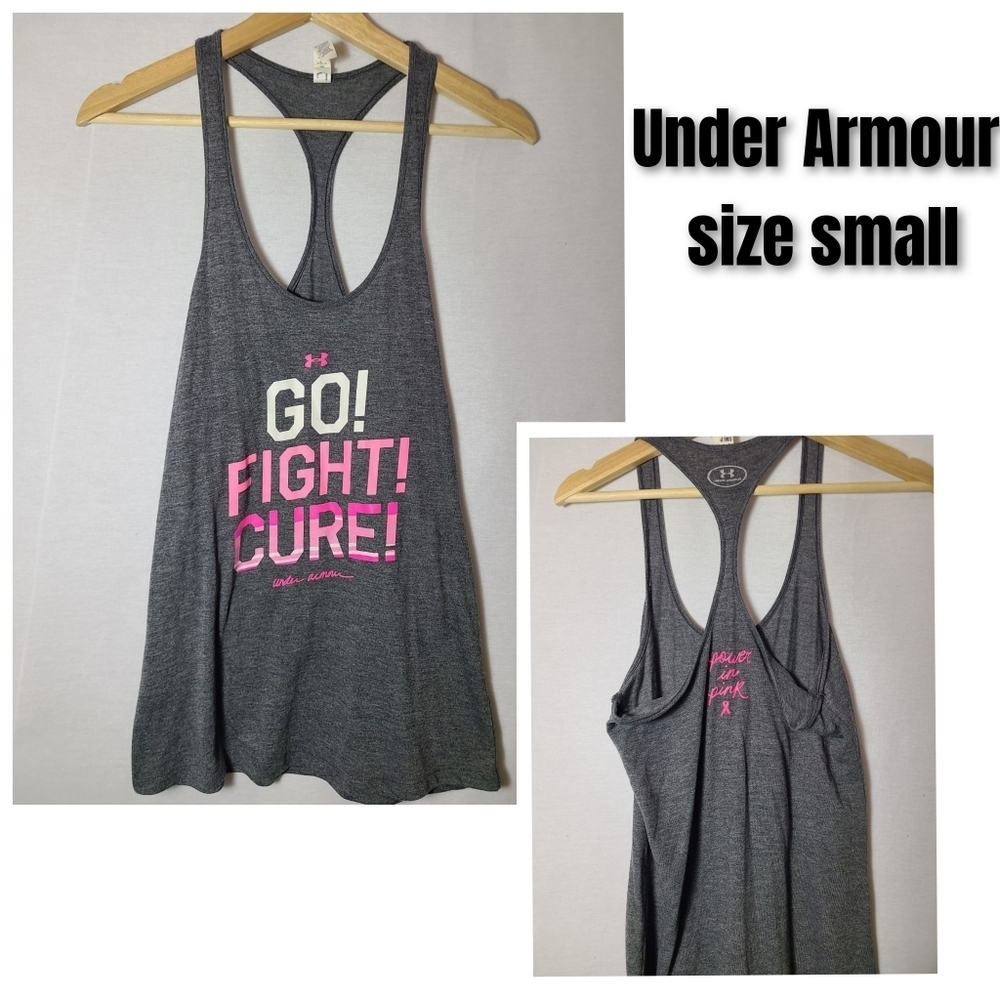 Under armour go fight cure breast cancer awareness tank- Size small